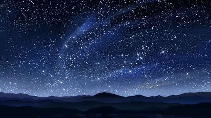 Fototapeta premium Perfect starry night sky background