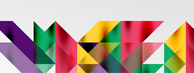 Tech minimal overlapping triangle shapes elements geometric graphic pattern