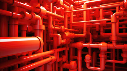 generated illustration A cred color pipe system .