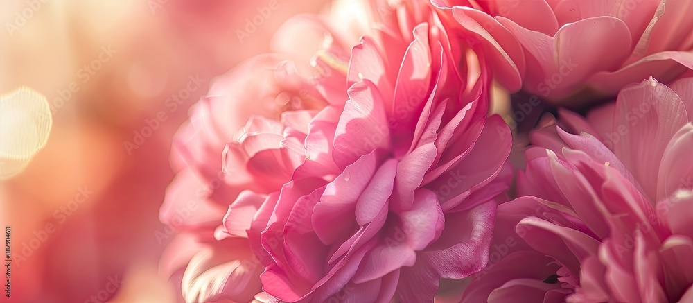 Poster floral close up image with ample space for text