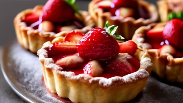  Deliciously tempting strawberry tartlets ready to be savored
