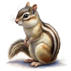 Fototapeta premium Illustration of chipmunk isolated on white background.