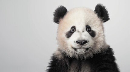 Fototapeta premium giant panda eating bamboo