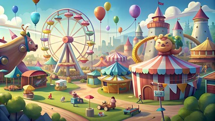 amusement park illustration