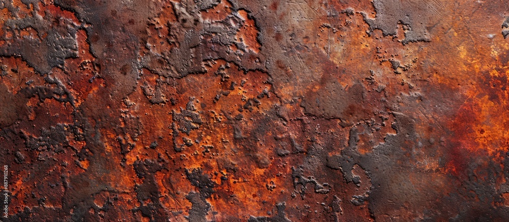 Leinwandbilder Close up of a rusty background with texture in the image. with copy space image. Place for adding text or design