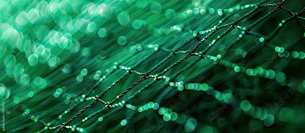 Leinwandbilder Emerald net texture background with ample copy space for creative use
