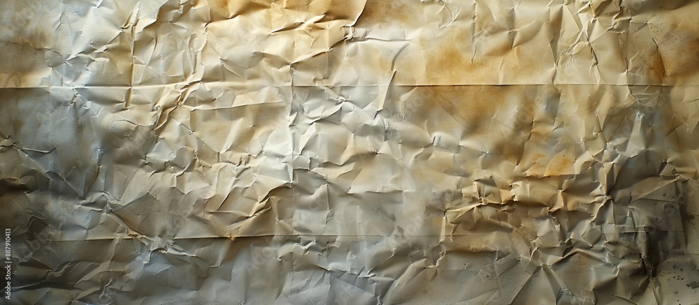 Poster a worn crumpled paper with visible creases and imperfections creates an aged backdrop in this copy s