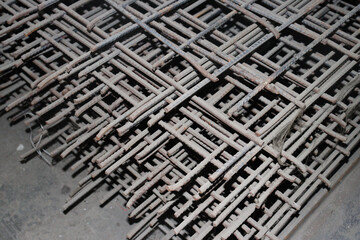 stack of concrete reinforcement wires, essential for reinforcing structures in reinforced concrete...