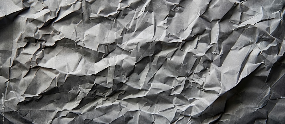 Aufkleber Texture of crumpled grey paper with copy space image
