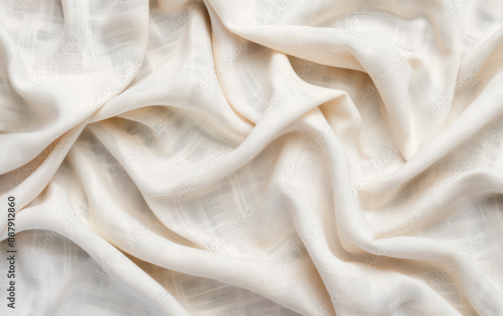 Aufkleber elegant white fabric with delicate folds creating a soft and luxurious texture. perfect for backgrou