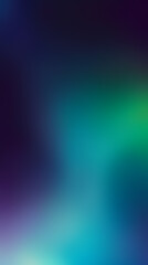 Naklejka premium A blurred gradient background with dark blue, green and purple colors, northern lights in color. Wallpaper or design element