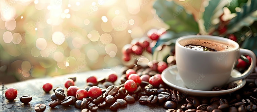 Poster take a refreshing coffee break with a copy space image