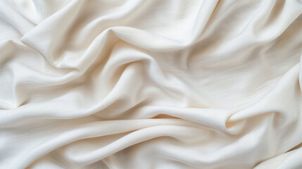 Obraz premium Elegant close-up of soft, white silk fabric with gentle folds, creating a luxurious and smooth texture. Ideal for backgrounds and design elements.