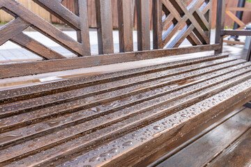 wooden bridge in the park