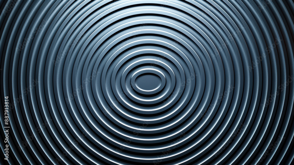 Poster a mesmerizing abstract background featuring concentric circular patterns in metallic tones, creating