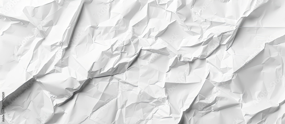 Aufkleber crumpled white paper texture with copy space image