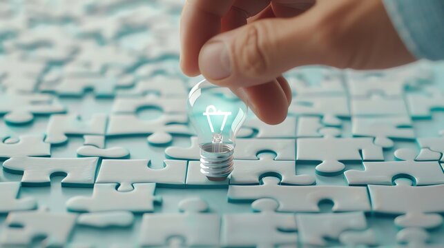 ProblemSolving Training  workshops with light highlighted puzzles