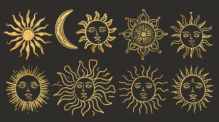 Handmade concept sun drawing