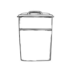 Hand-Drawn Vector Illustration of Waste Disposal and Recycling