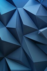 Obraz premium 3d triangle architecture with matte, gradient, deep, blue color. Minimalist Clean design. Elegant and high fashion 