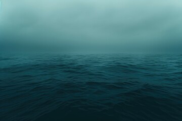 Obraz premium Sea ripple water in misty morning. Norwegian landscape with thick fog on beautiful lake. Nature, ecology, eco tourism. Travel and vacation concept
