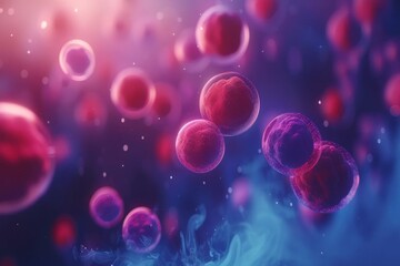 Abstract cosmic bubbles in vibrant colors, capturing the dynamic and energetic motion with bright and colorful elements.