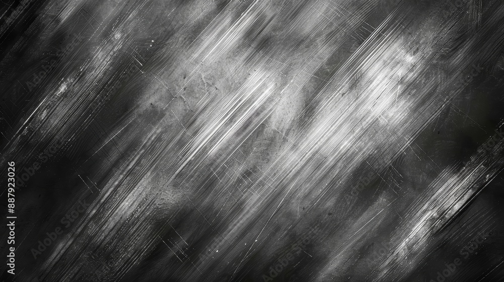 Poster abstract black and white background with dynamic, textured lines, creating a moody and dramatic visu