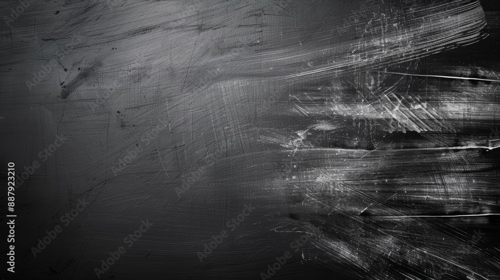 Poster abstract black and white textured background with scratched and brushed patterns, perfect for artist