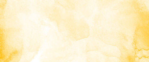 Yellow watercolor vector art background for cards, flyer, poster, banner and cover design. Hand drawn illustration for your design. place for text. Watercolour texture. Summer backdrop.