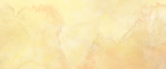Yellow and orange summer vector watercolor background. Hand drawn wallpaper design for cards, flyers, poster, banner, cover design, invitation cards, prints. Summer heat illustration for design.
