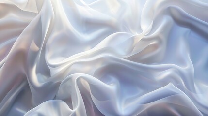 Obraz premium close-up of wavy white fabric