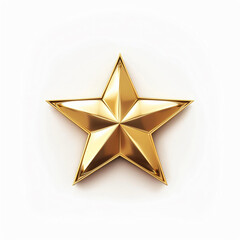 Obraz premium Golden star with copy space text, a perfect graphic resource for award, achievement, and success.