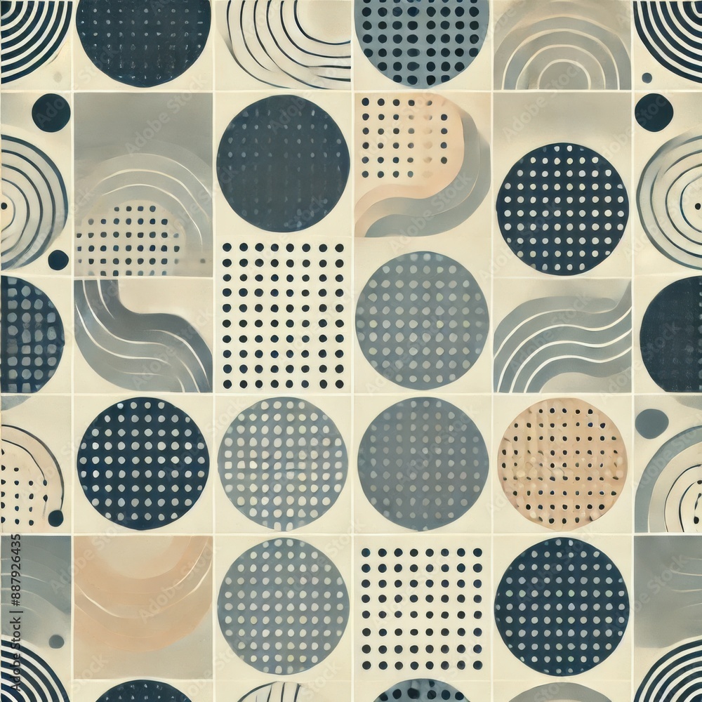 Poster seamless tile backgrounds with modern dot patterns.