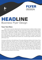 block blue flyer design template.eps