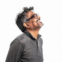 Obraz premium indian man smiling wearing eye glasses