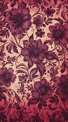 Fototapeta premium Damask Material Structure Background - Generative AI