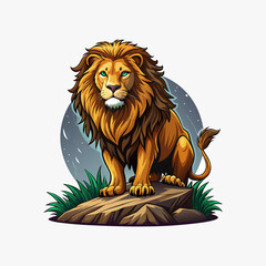 lion art vector illustration