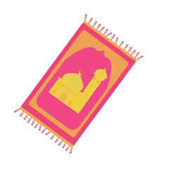 Islamic ramadan vector illustration, prayer equipment