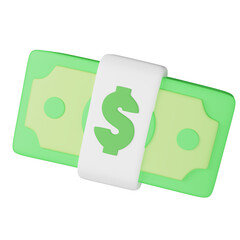 Cartoon 3D icons of money