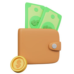 Cartoon 3D icons of money