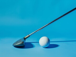 a golf club and a golf ball