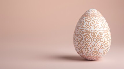 An intricately patterned Easter egg with a vintage style