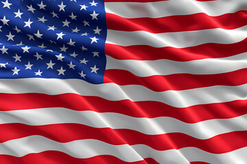 Fototapeta premium Waving American Flag