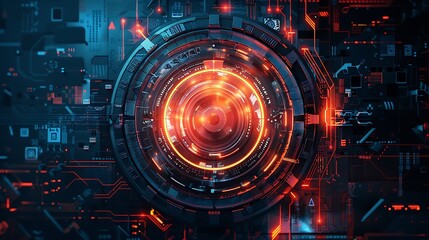 Obraz premium Abstract Neon Geometric Art