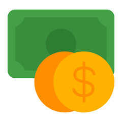 Cash filled line icon