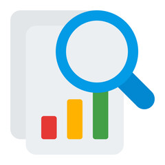 Analysis filled line icon