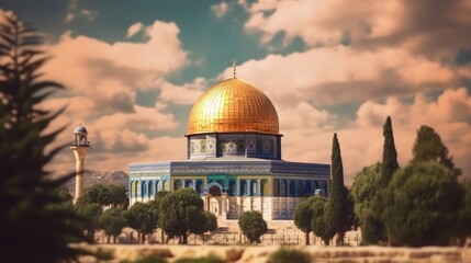 Obraz premium The Dome of the Rock in Jerusalem