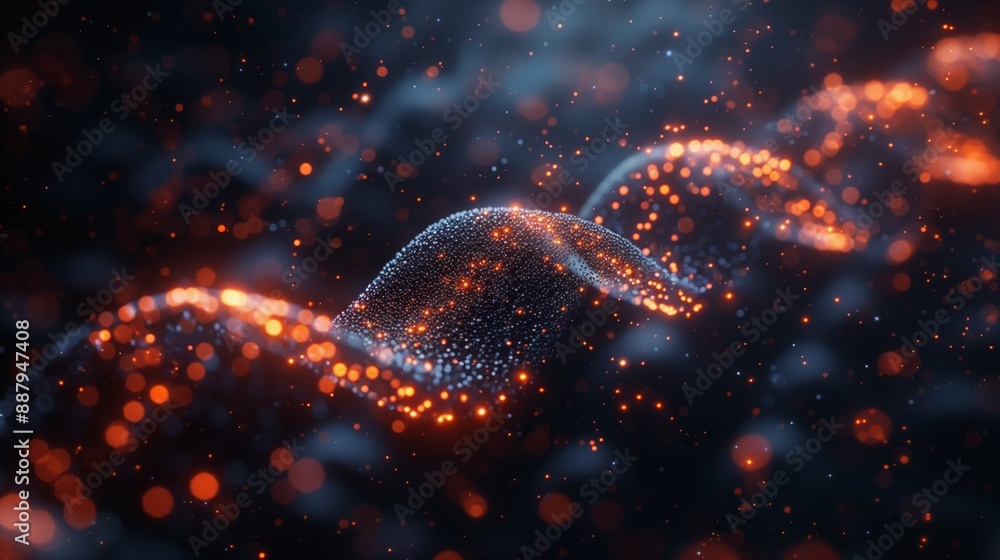 Poster a digital representation of an ai algorithm identifying potential biomarkers.