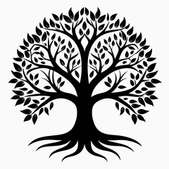Obraz premium set of poplar trees of life logo vector