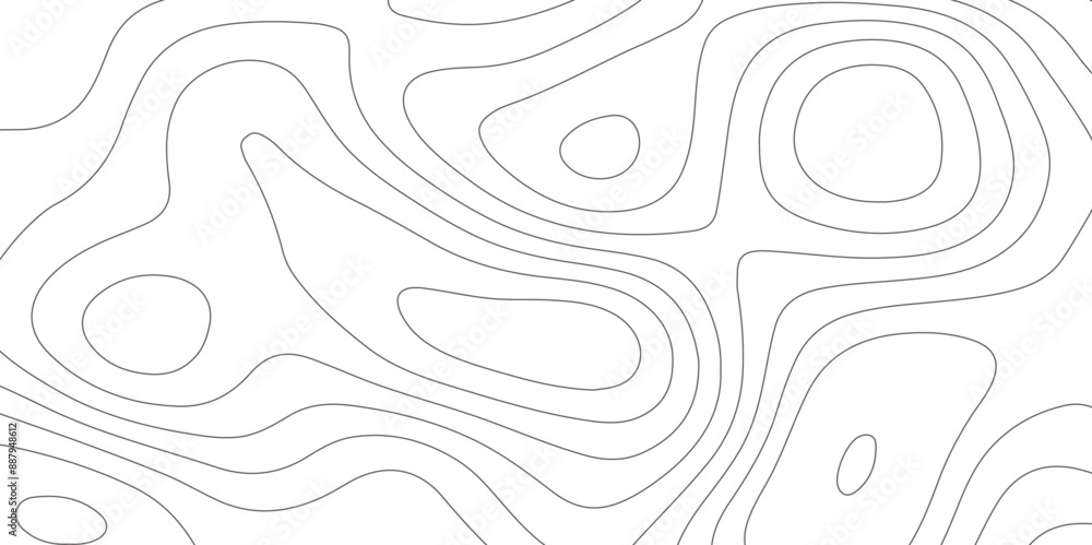 Poster abstract design with seamless pattern with lines topographic map. geographic mountain relief. retro 